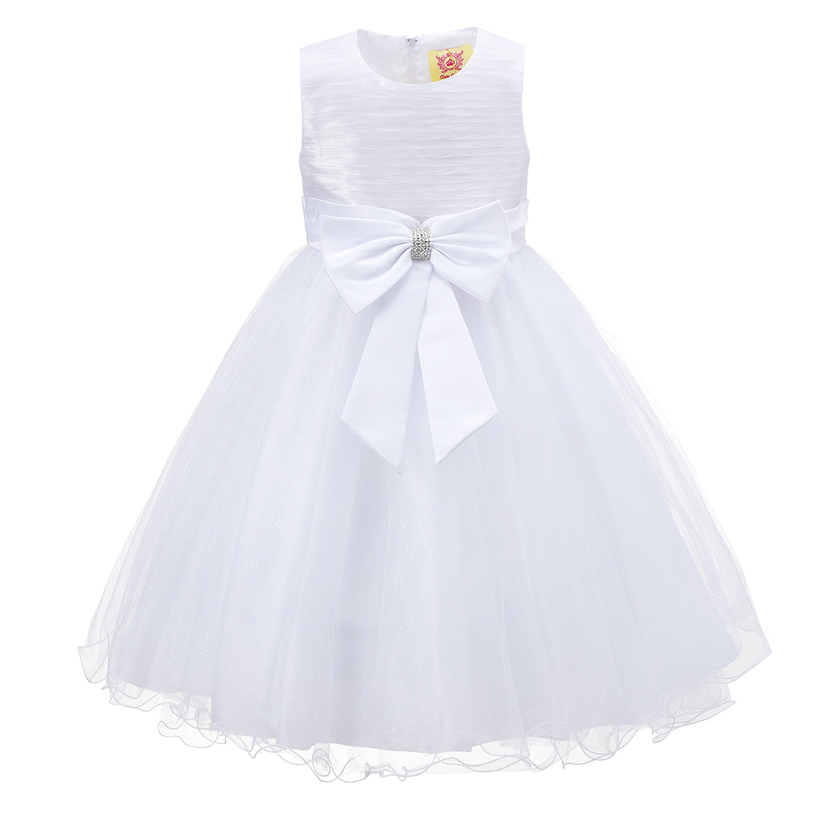 Girls Wedding Dress With Bow