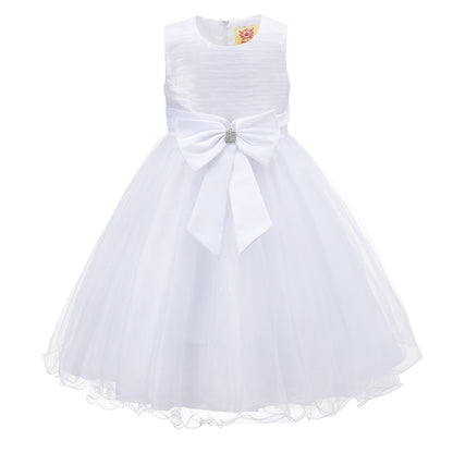 Girls Wedding Dress With Bow