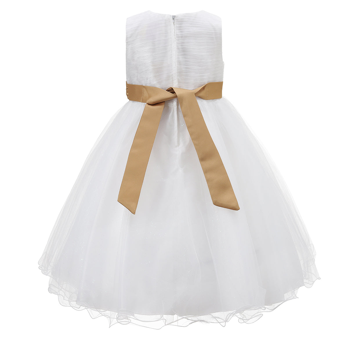 Girls Wedding Dress With Bow