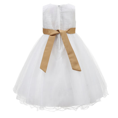 Girls Wedding Dress With Bow