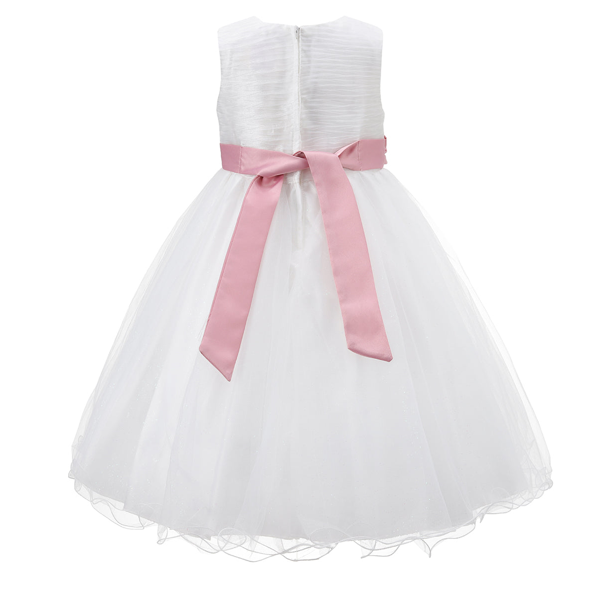 Girls Wedding Dress With Bow