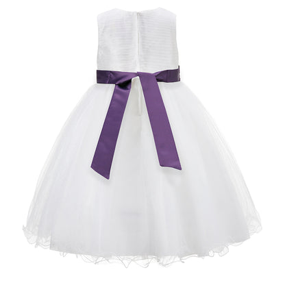Girls Wedding Dress With Bow