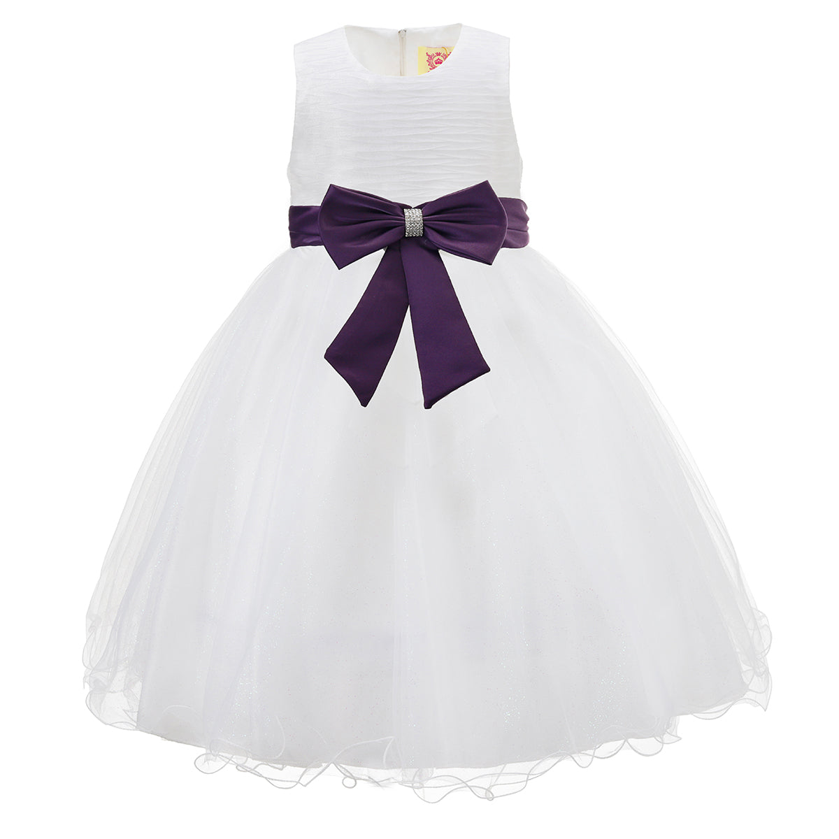 Girls Wedding Dress With Bow