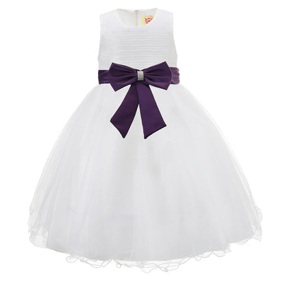 Girls Wedding Dress With Bow