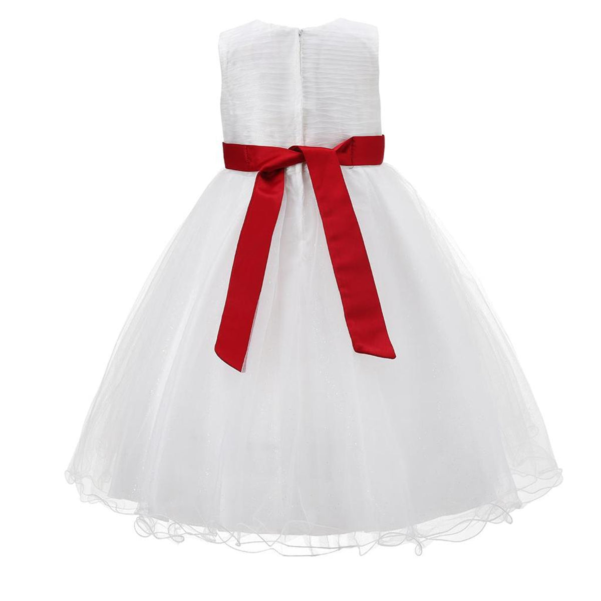 Girls Wedding Dress With Bow