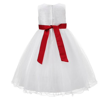 Girls Wedding Dress With Bow
