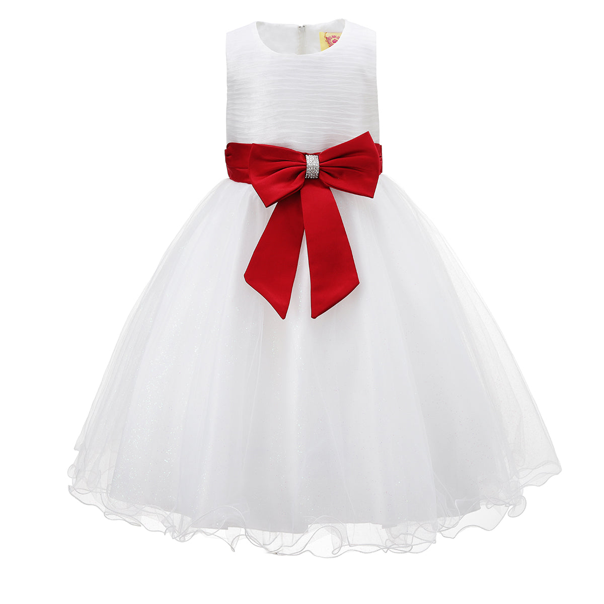Girls Wedding Dress With Bow