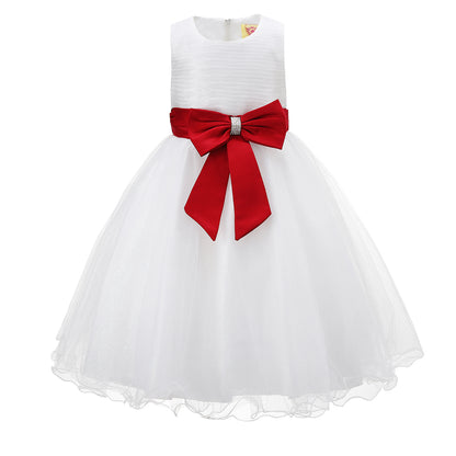 Girls Wedding Dress With Bow