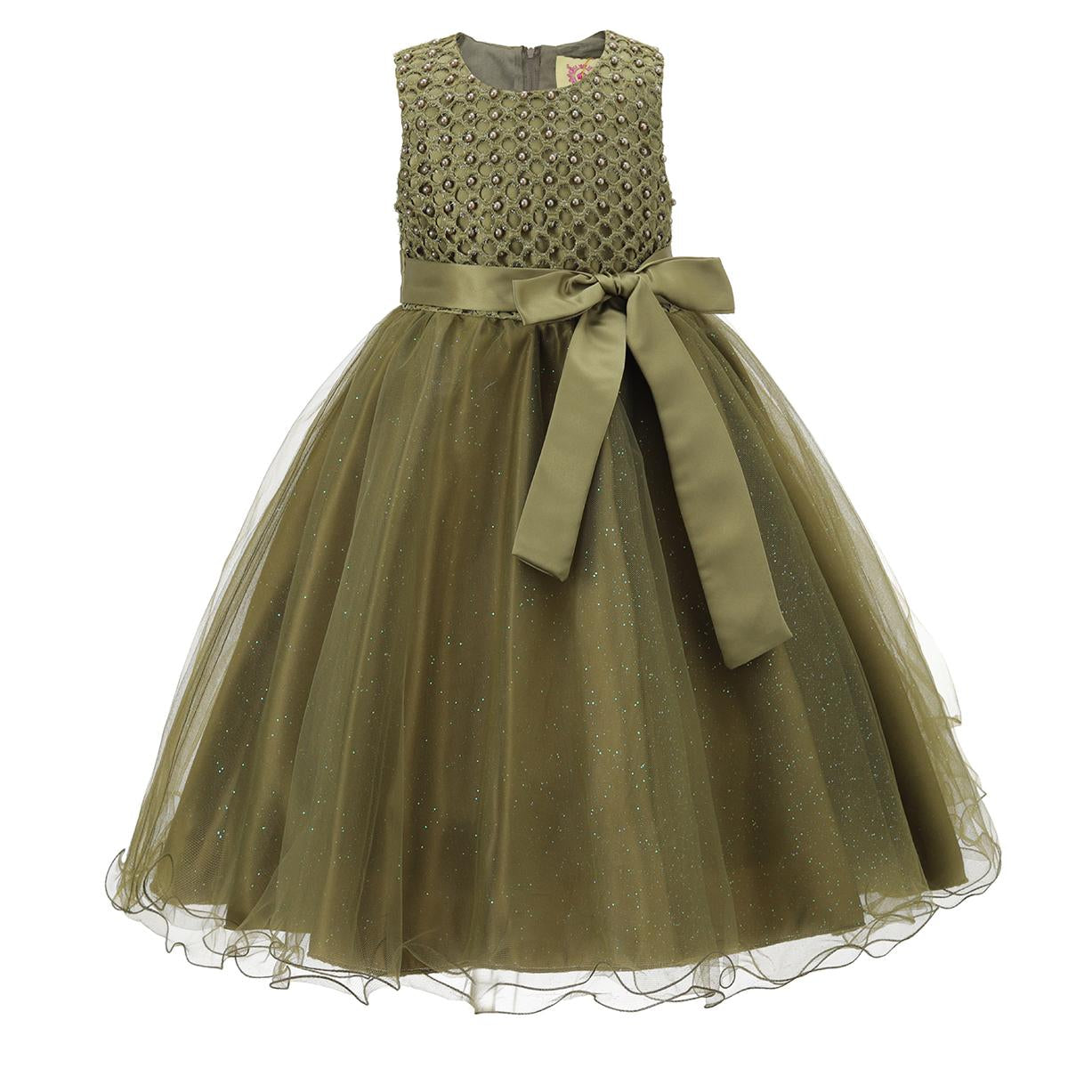Girls Formal Wedding Bridesmaid Party Dress