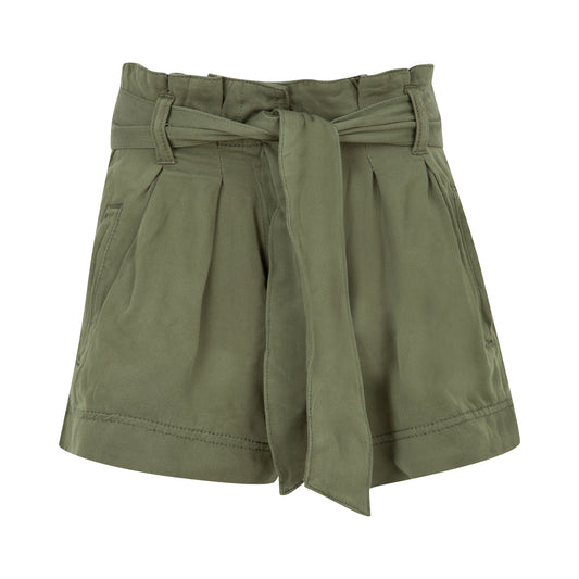 Girls Paperbag Denim Sand Shorts