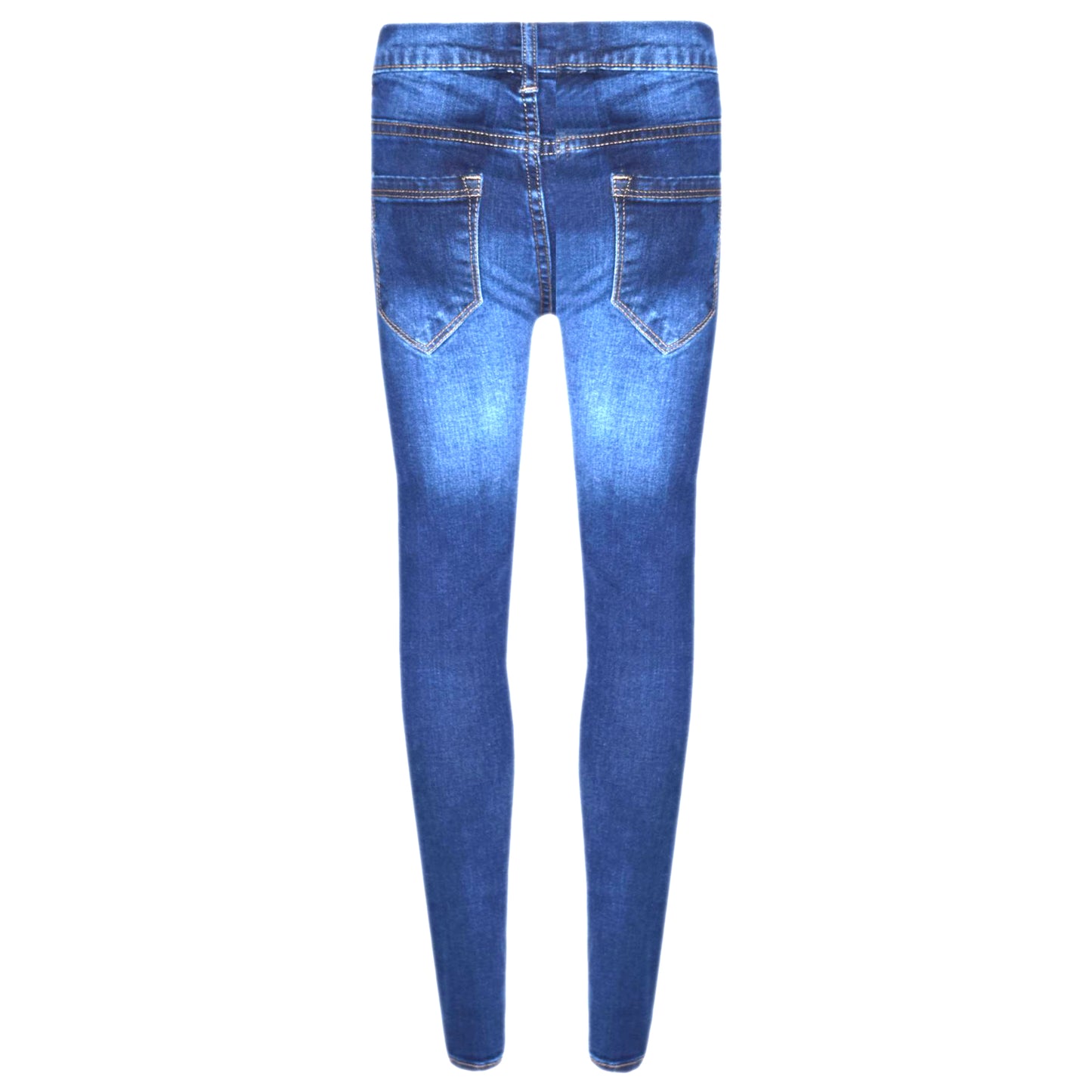 Girls Denim Ripped Skinny Jeans - Light Blue