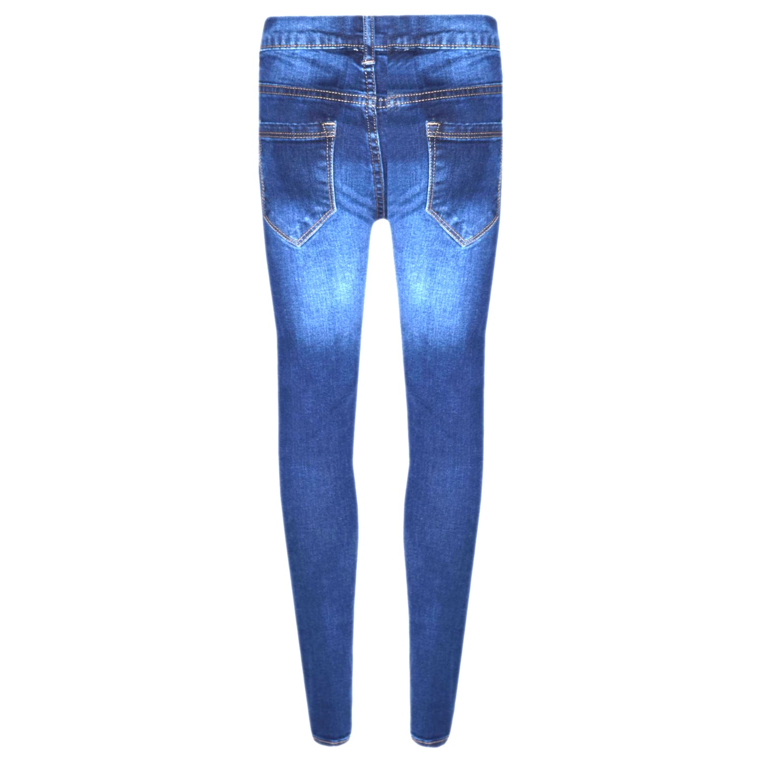 Girls Denim Ripped Skinny Jeans - Light Blue
