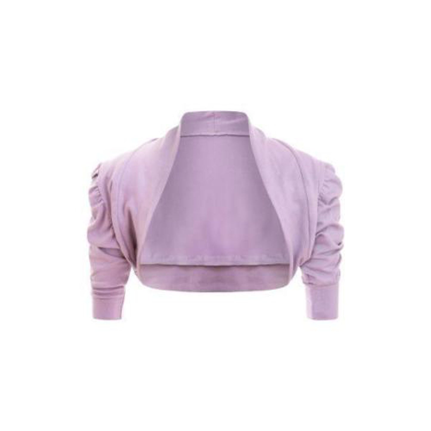 Girls Ruched Sleeve Bolero - Lilac