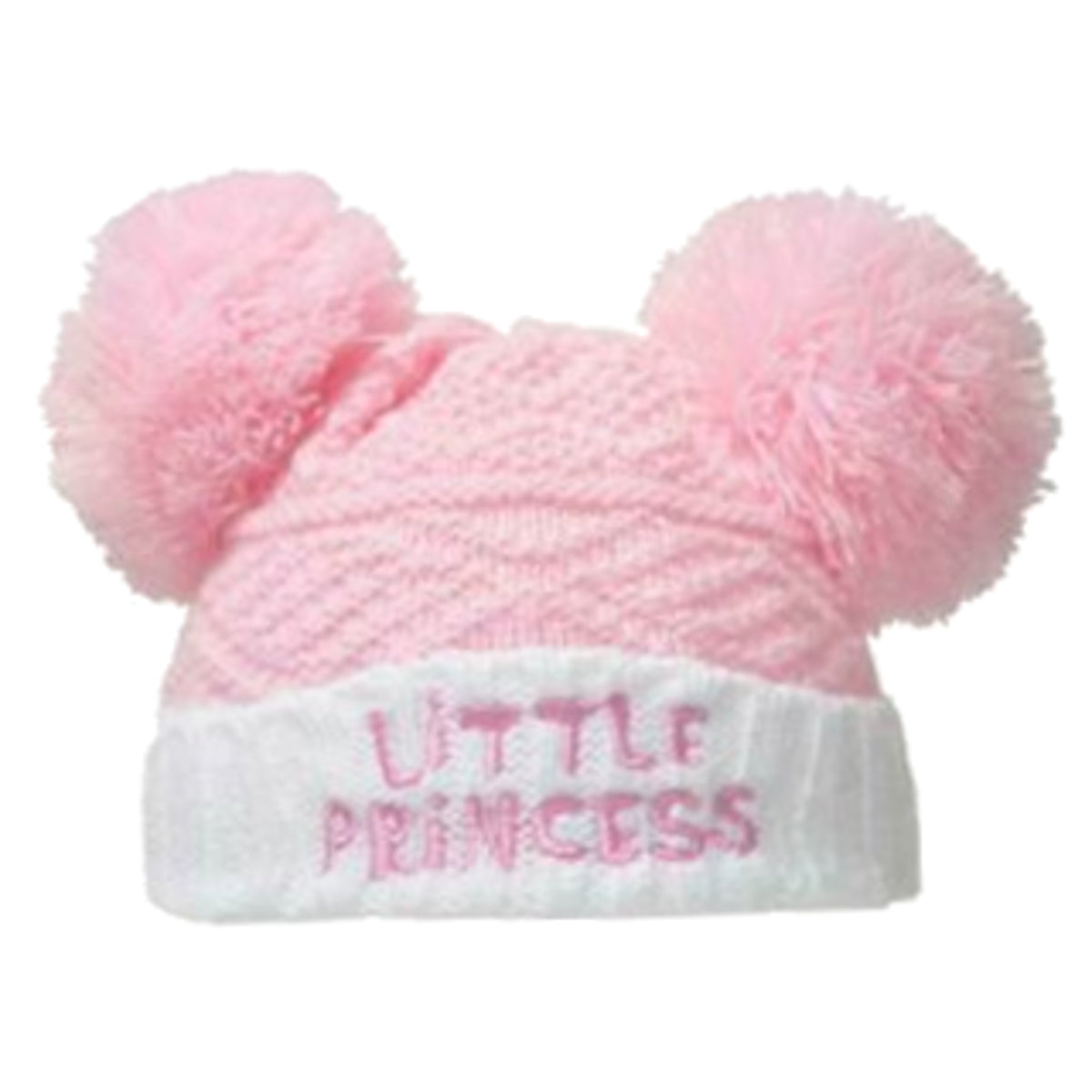 Baby Knitted Pom Pom Hat Boy Girl Winter Bobble Mummy Daddy Prince Princess 0-12