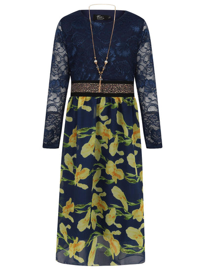 Girls Asymmetrical Floral Maxi Dresses