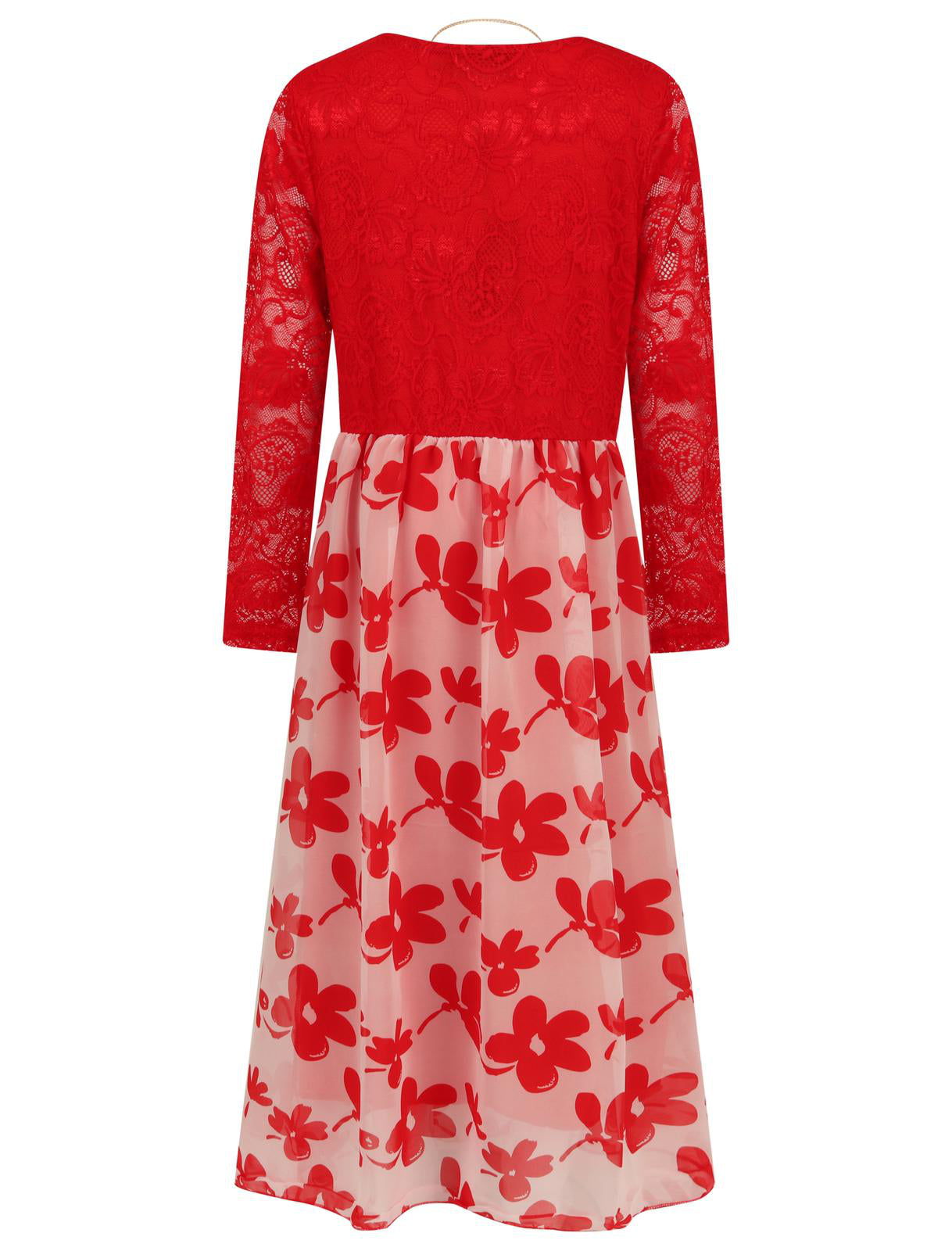 Girls Asymmetrical Floral Maxi Dresses