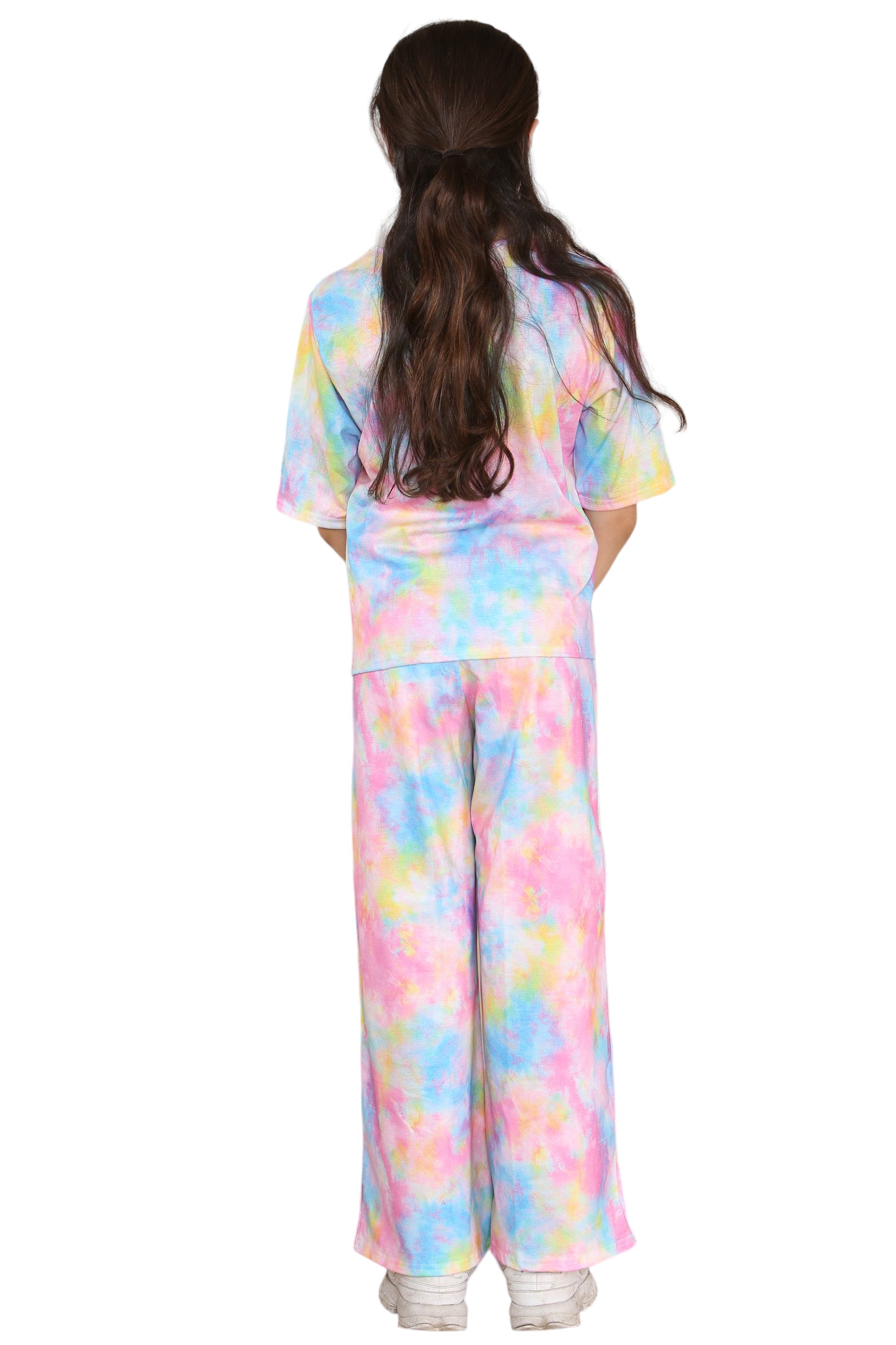 Girls Tie Dye Pyjamas T-Shirt and Trouser Set