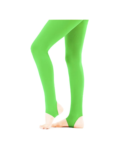 Girls Stirrup Leggings Plain Stretchy Gymanstic School Dance Microfibre Pants