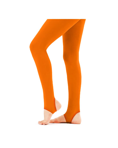 Girls Stirrup Leggings Plain Stretchy Gymanstic School Dance Microfibre Pants