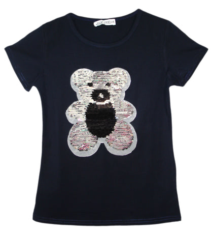 Girls Animal Sequin T-Shirts