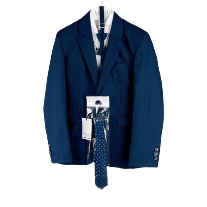 Boys Formal 7 Piece Wedding Suits - Navy Blue