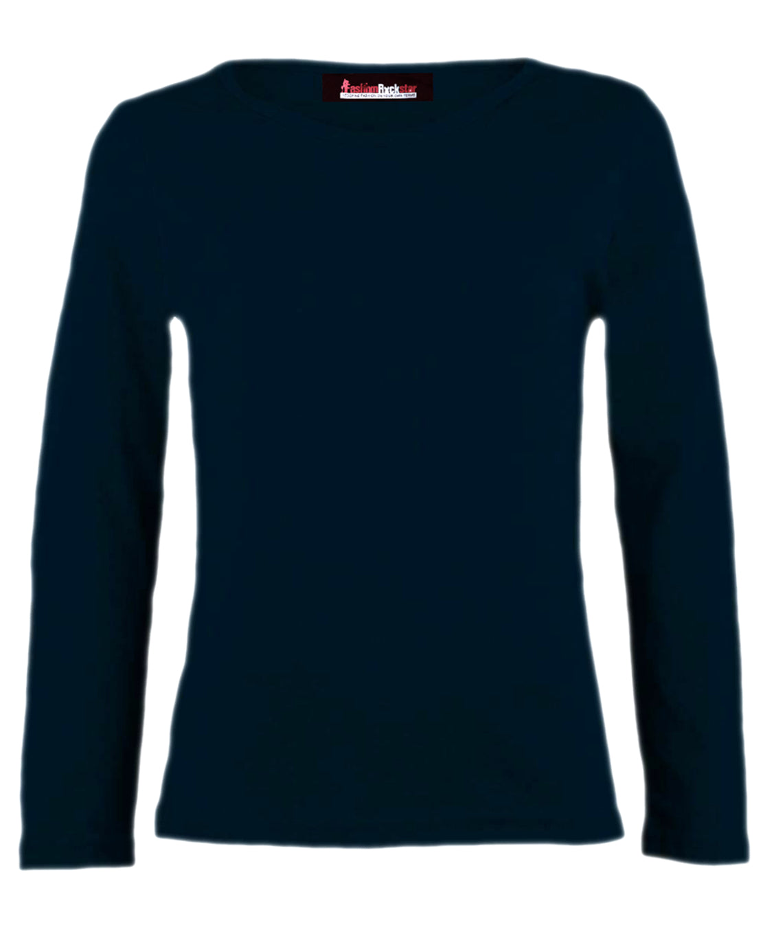 Girls Basic Long Sleeve Tops - Black