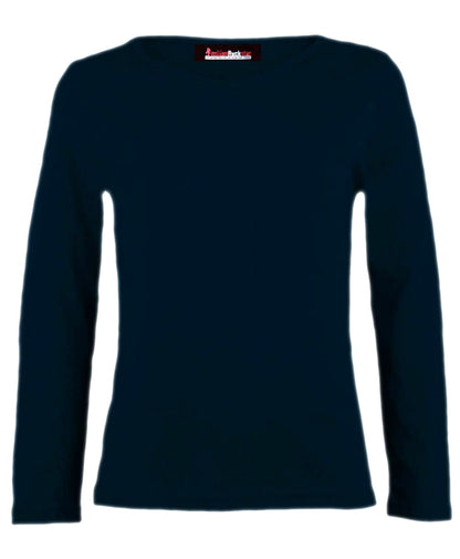 Girls Basic Long Sleeve Tops - Black