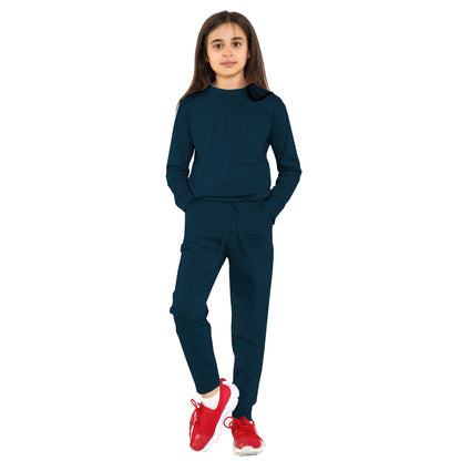 Girls Loungewear Tracksuit Sweatshirt Sweatshirt & Pants Set
