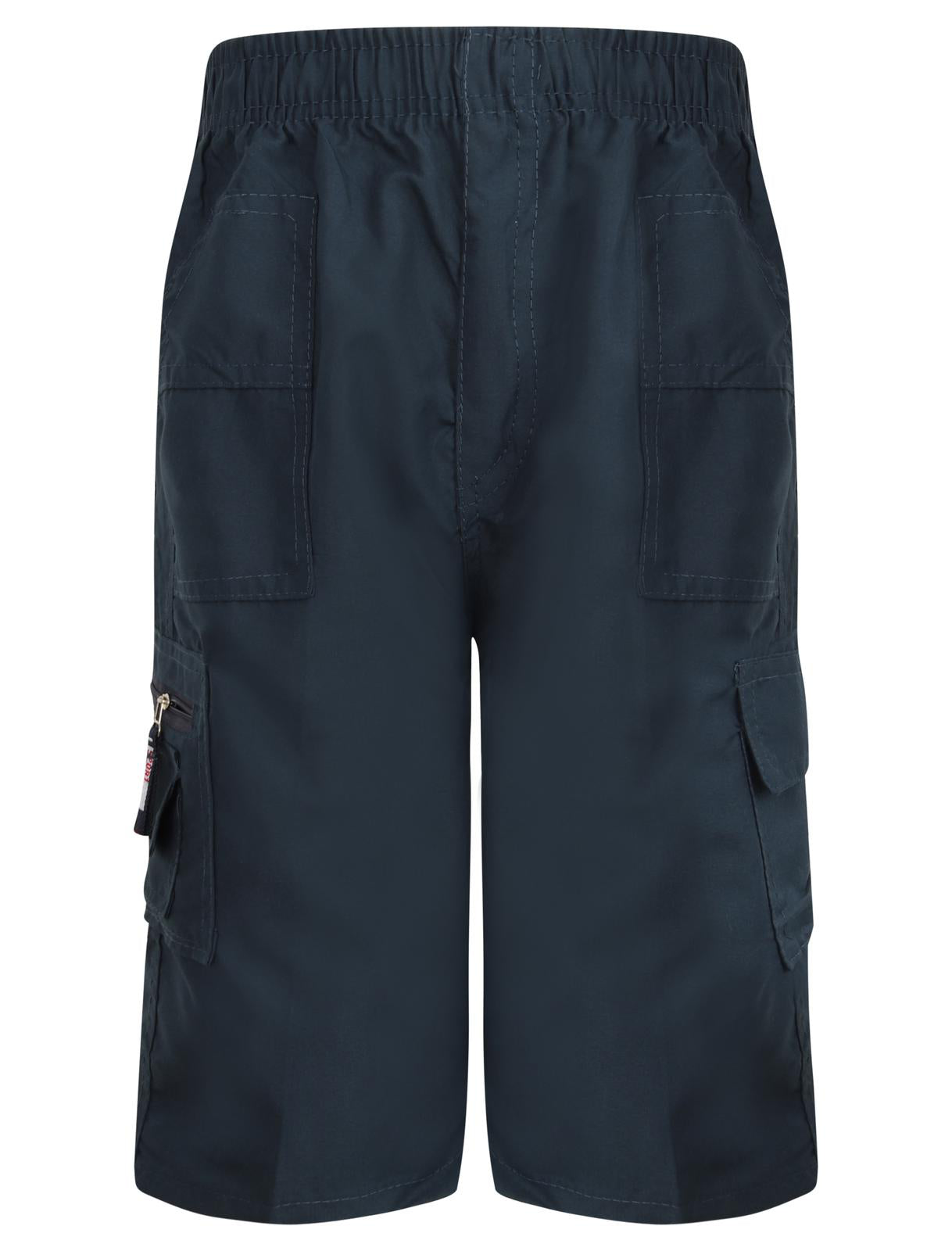 Boys Summer Patterned Shorts - Navy Plain