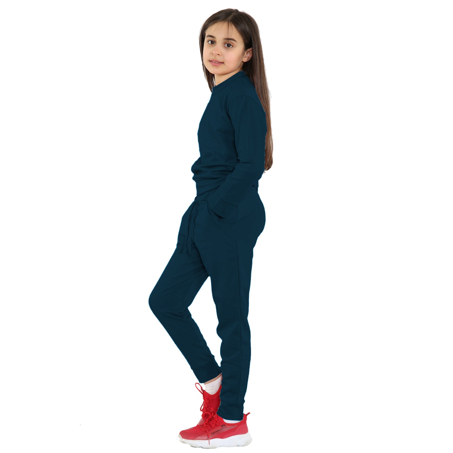 Girls Loungewear Tracksuit Sweatshirt Sweatshirt & Pants Set