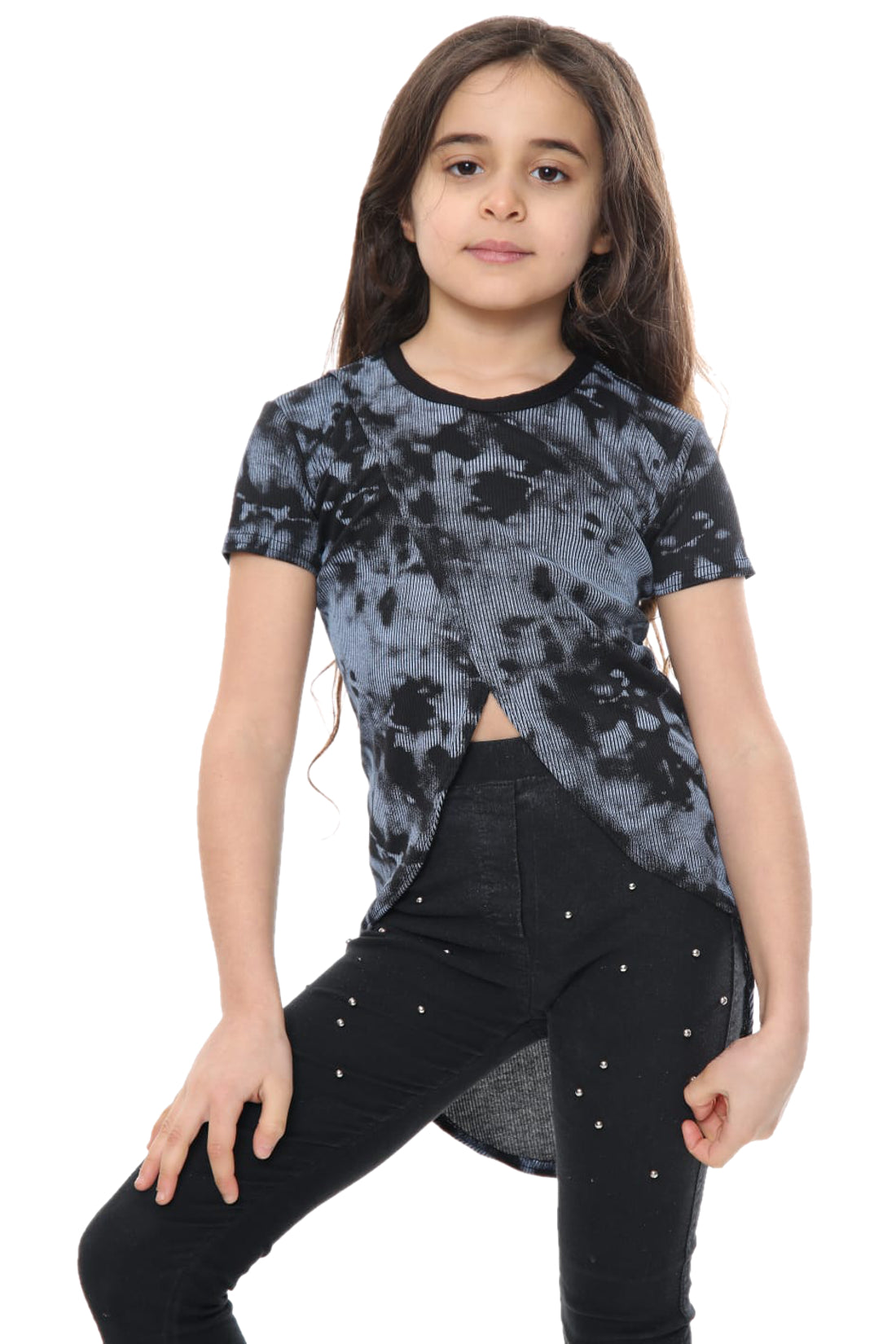 Girls Overlapping Patterned T-Shirts