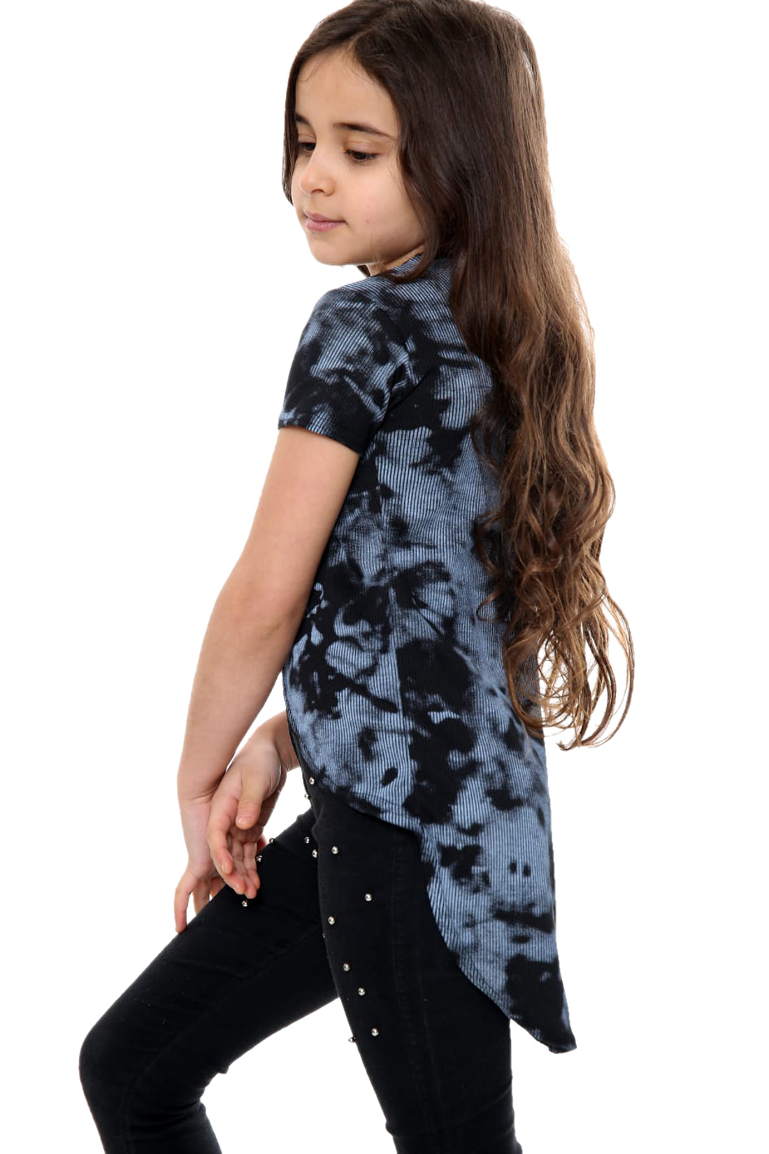 Girls Overlapping Patterned T-Shirts