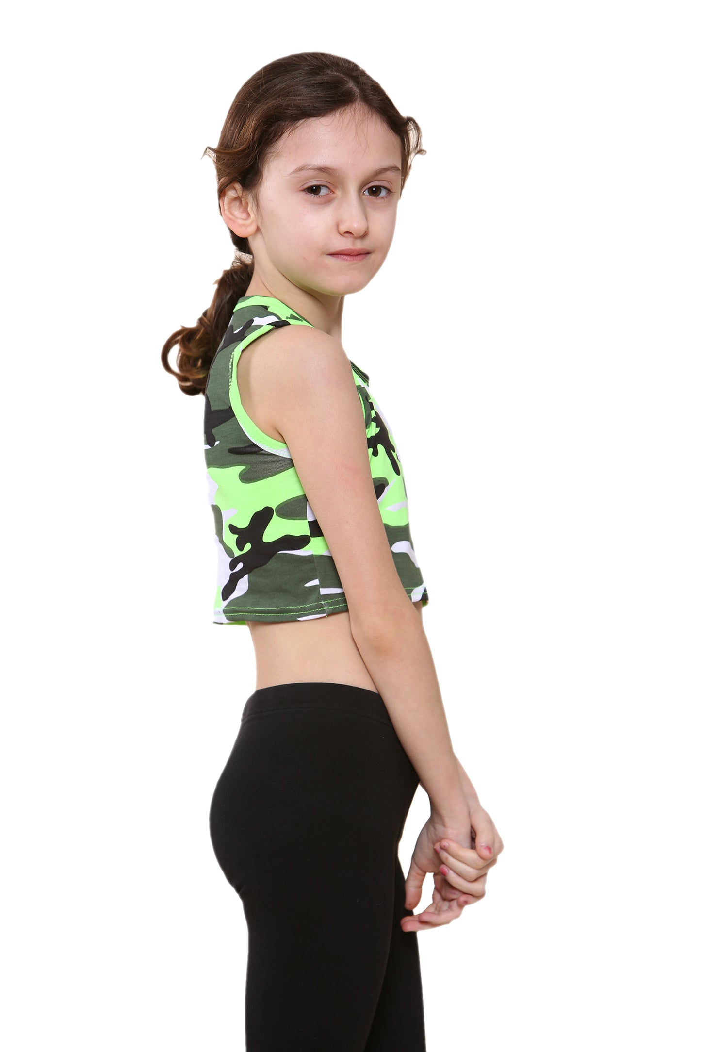 Girls Sleeveless Vest Crop Top