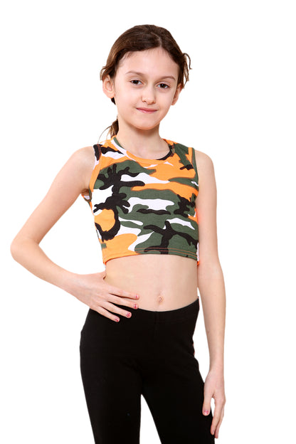 Girls Sleeveless Vest Crop Top
