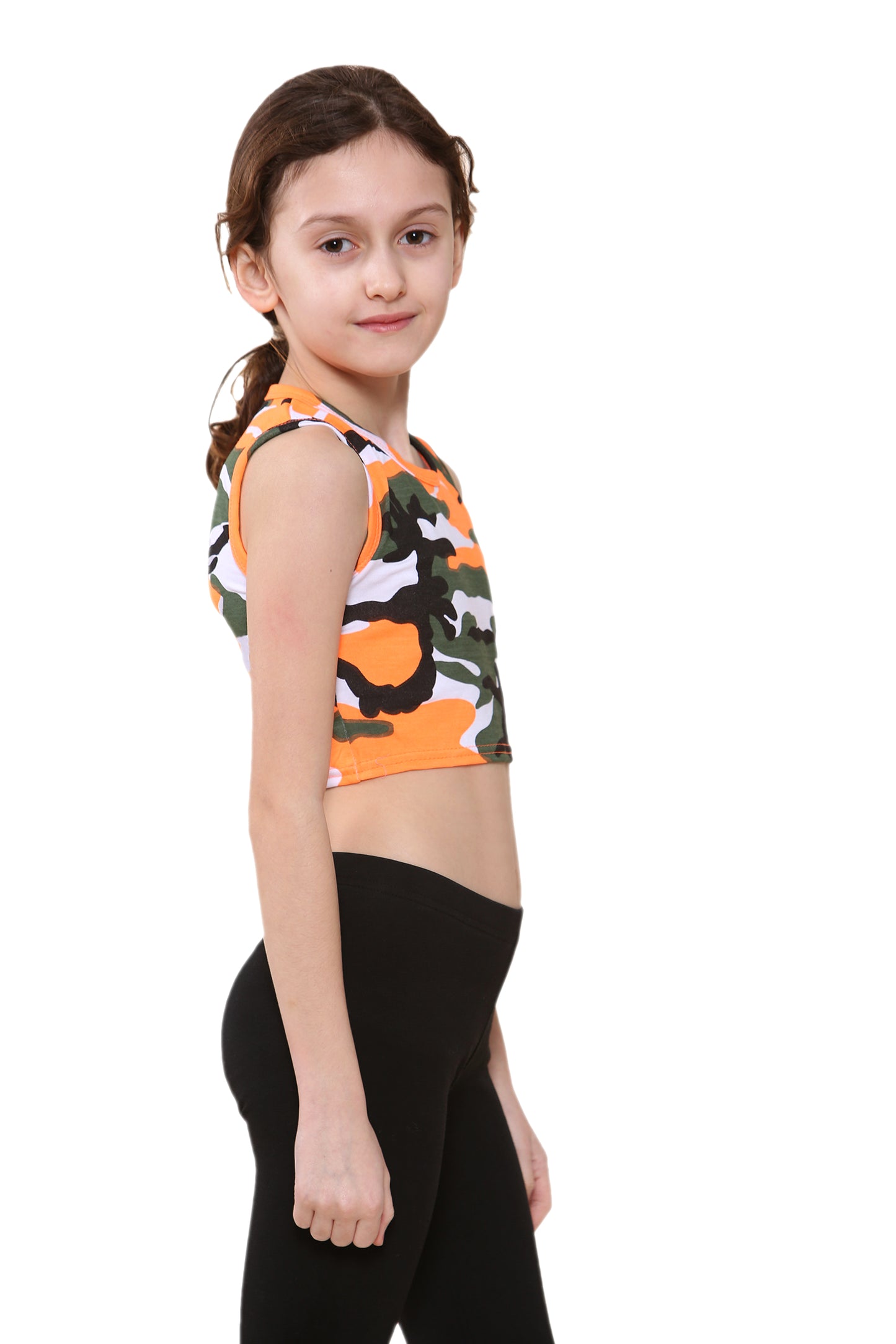 Girls Sleeveless Vest Crop Top