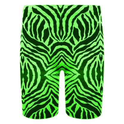 Girls Zebra Print Neon Crop Tops & Shorts