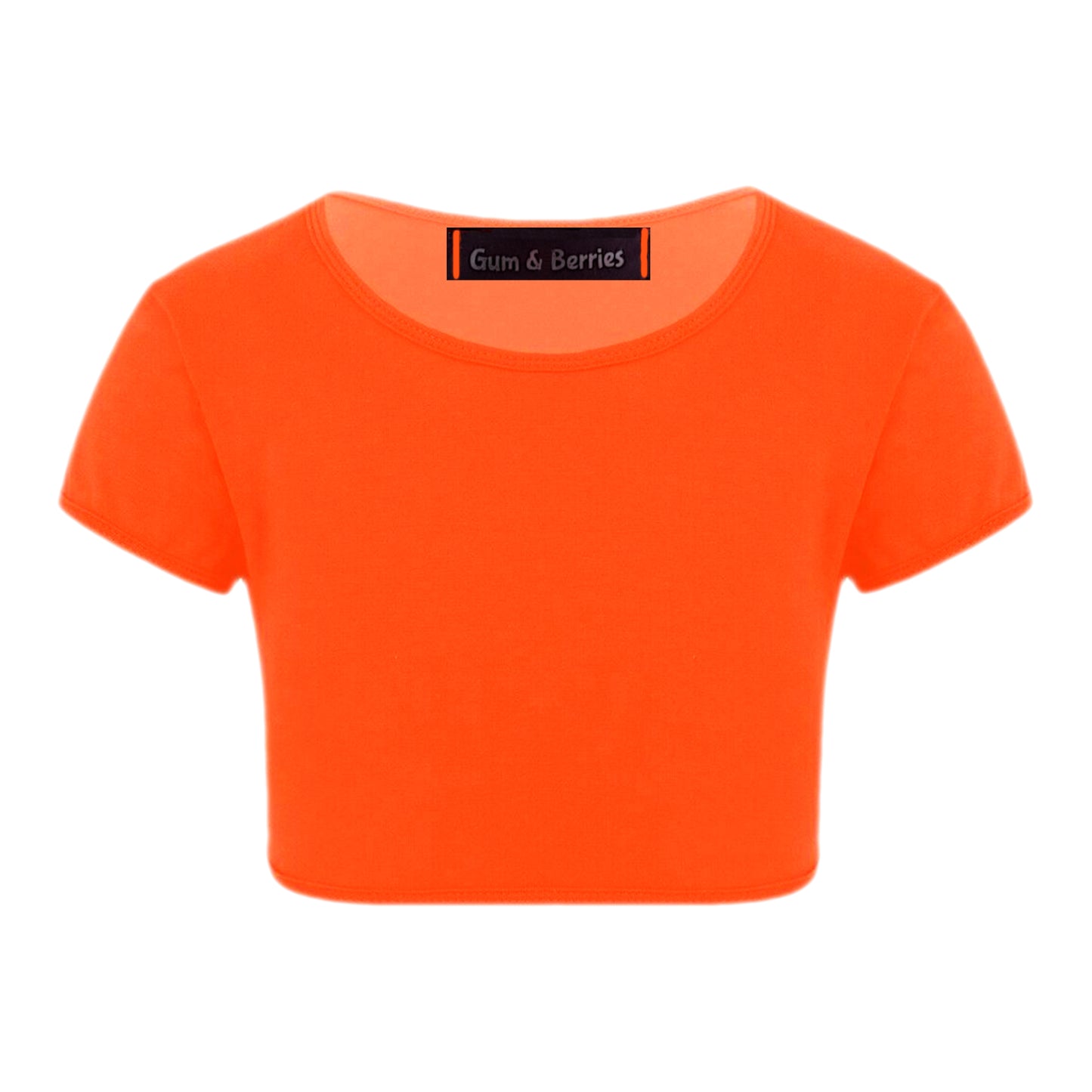 Girls Neon Crop Top T-Shirt.