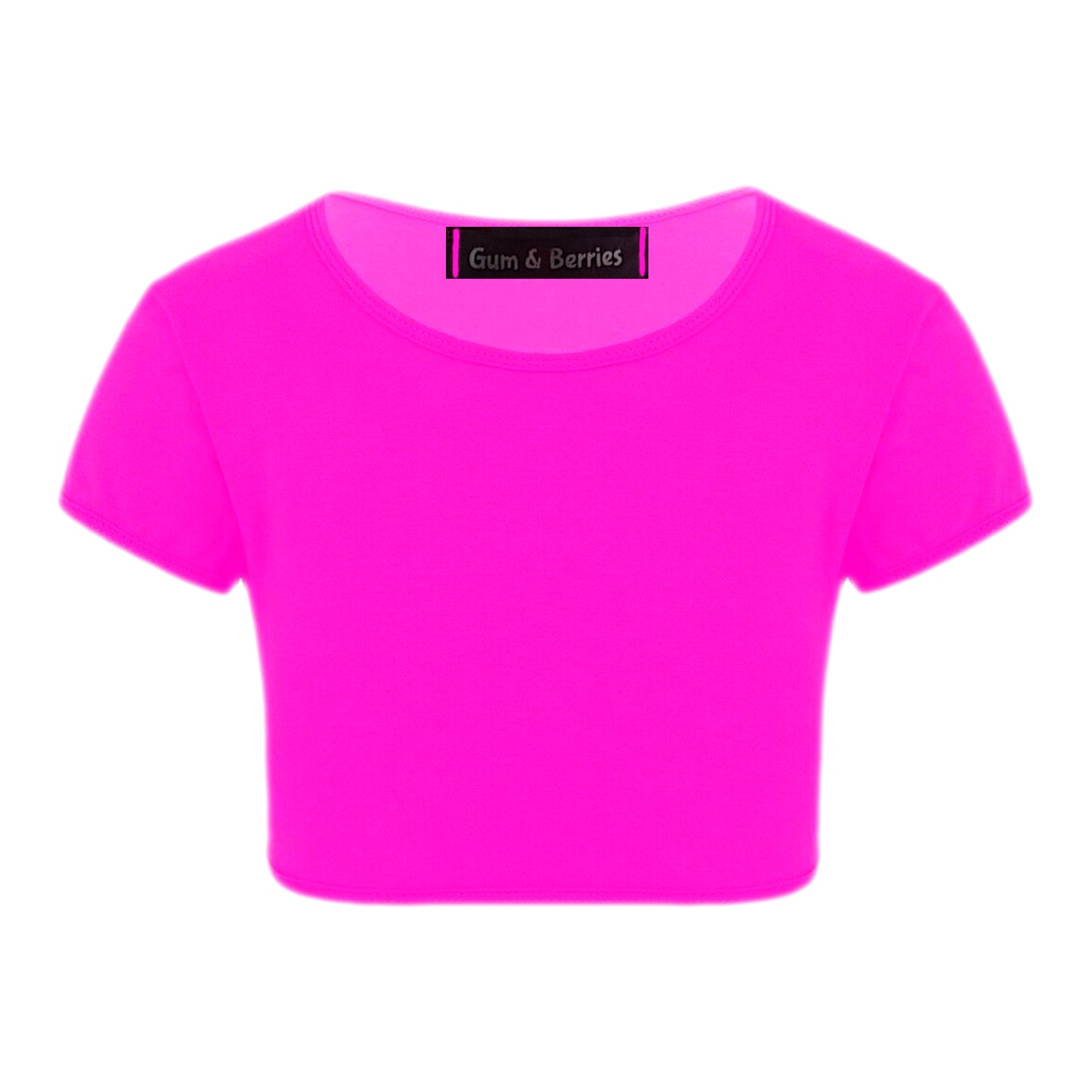 Girls Neon Crop Top T-Shirt.
