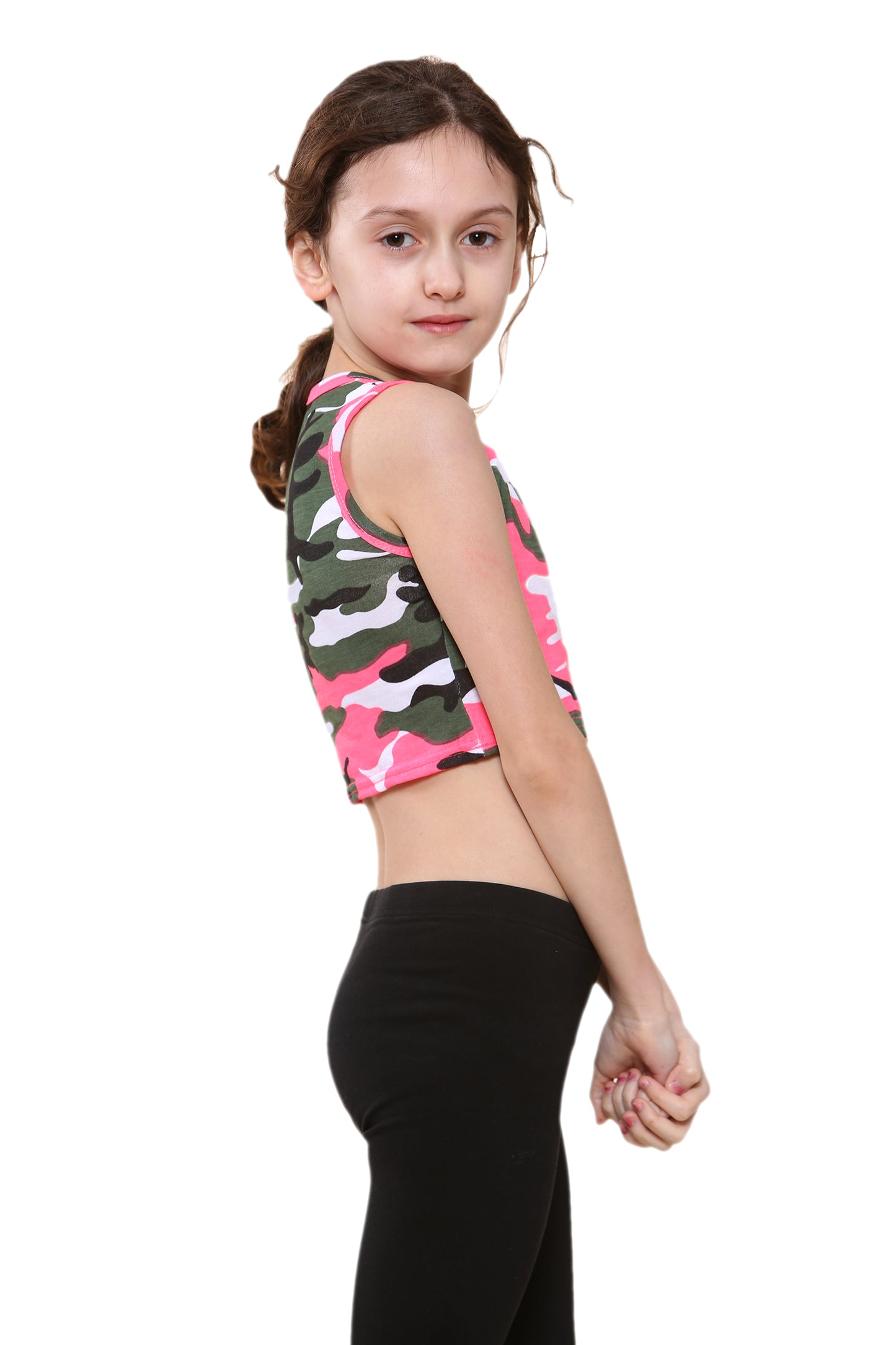 Girls Sleeveless Vest Crop Top