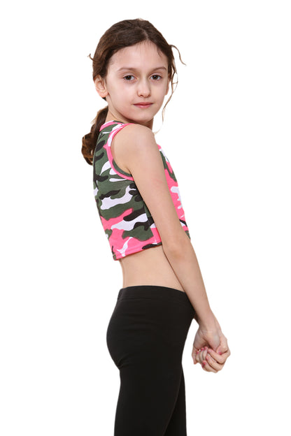Girls Sleeveless Vest Crop Top