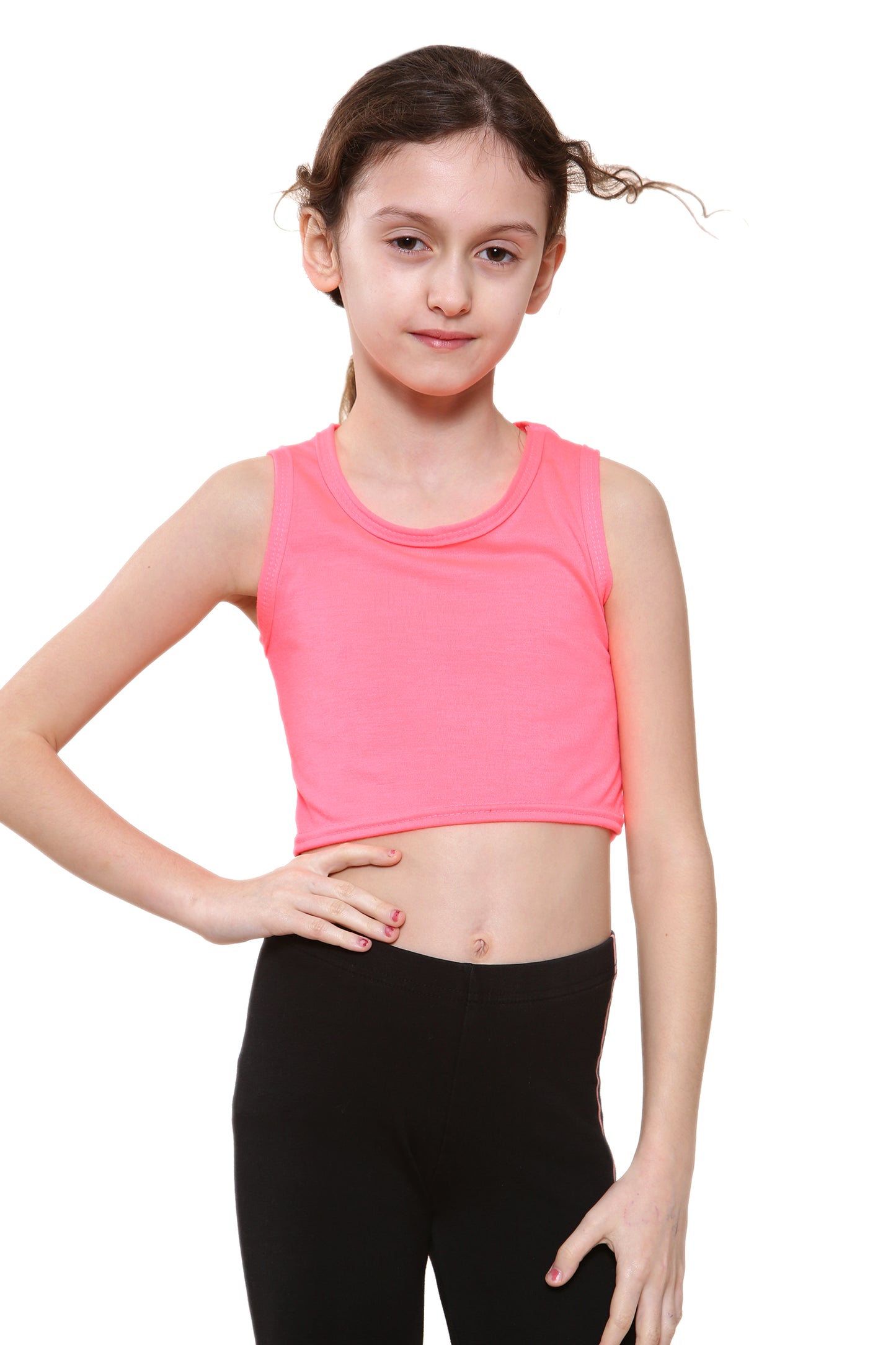 Girls Sleeveless Vest Crop Top