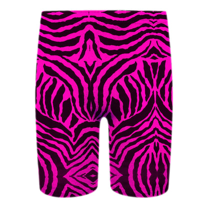 Girls Zebra Print Neon Crop Tops & Shorts
