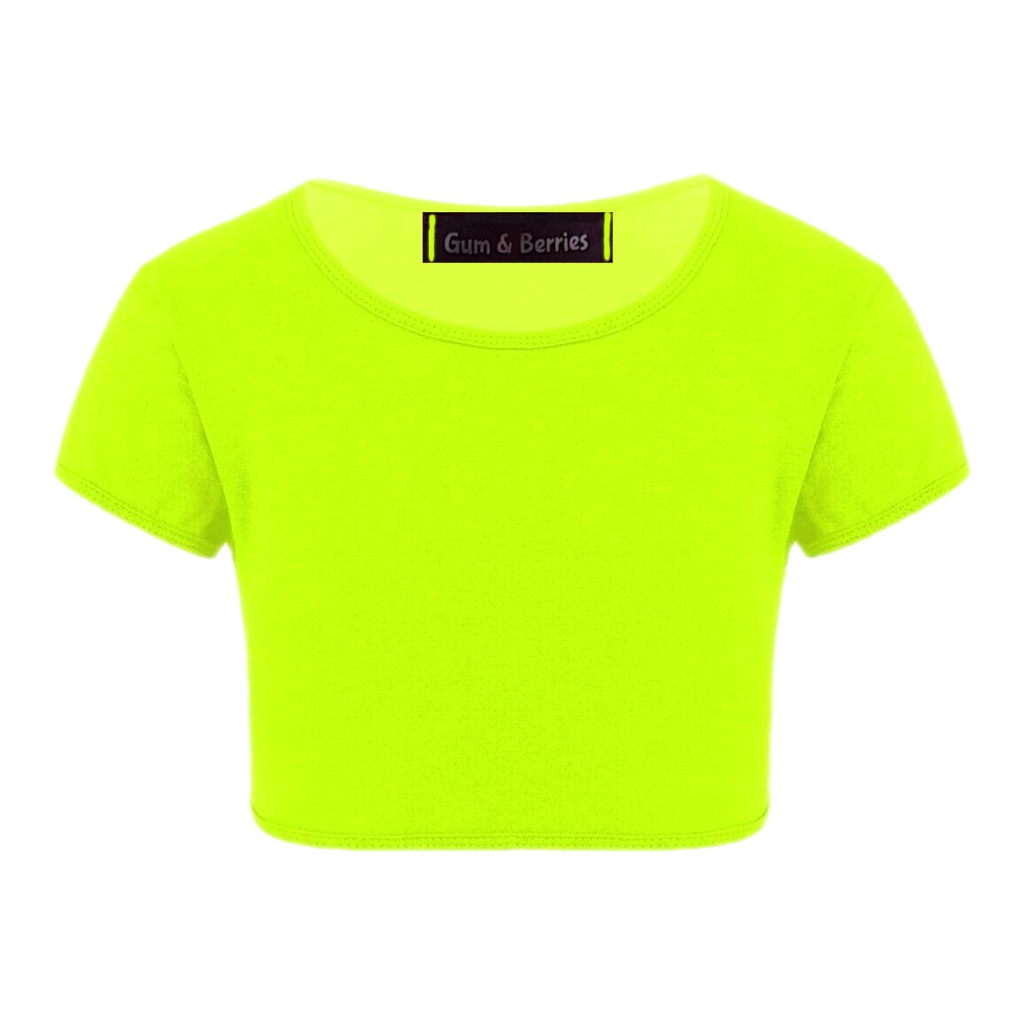 Girls Neon Crop Top T-Shirt.