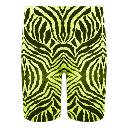 Girls Zebra Print Neon Crop Tops & Shorts
