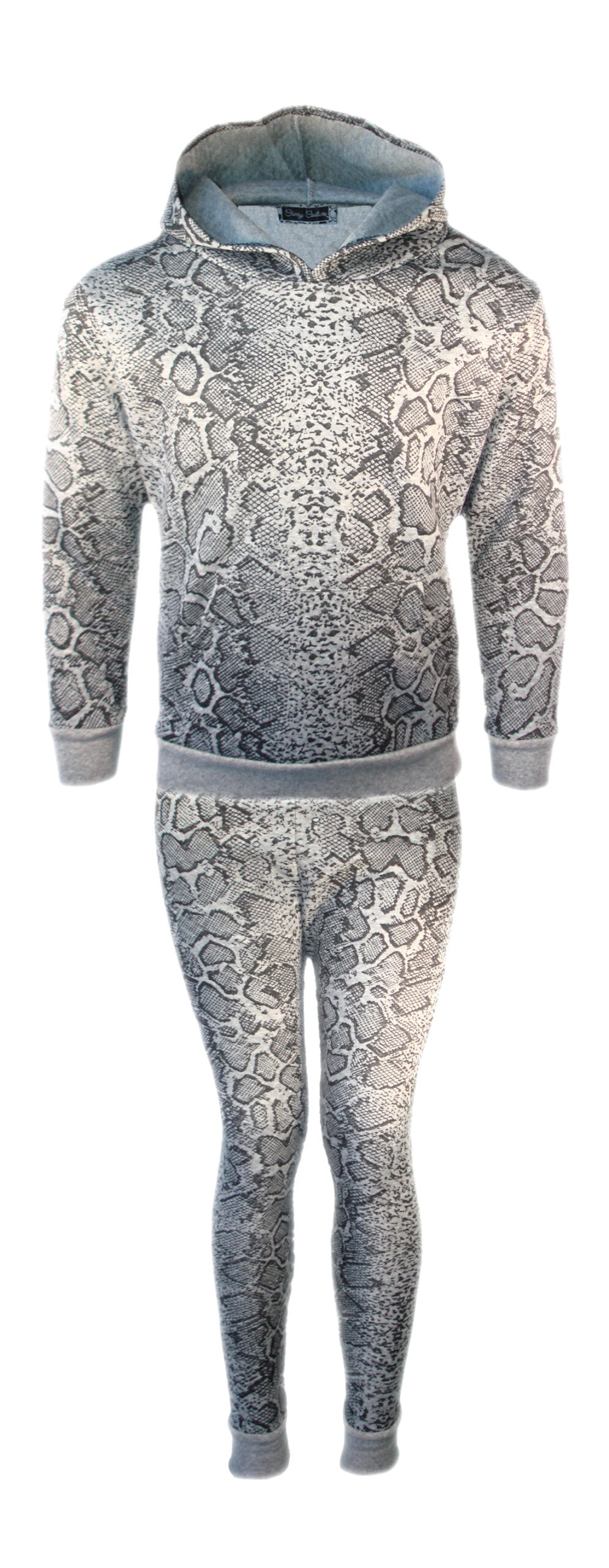 Girls Snake Print Tracksuit Hoodie & Leggings Set