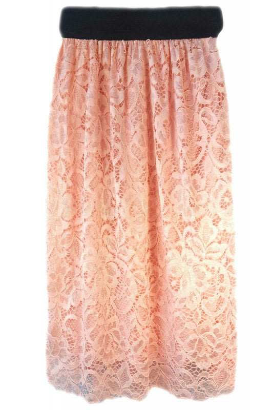 Girls Floral Lace Long Skirts
