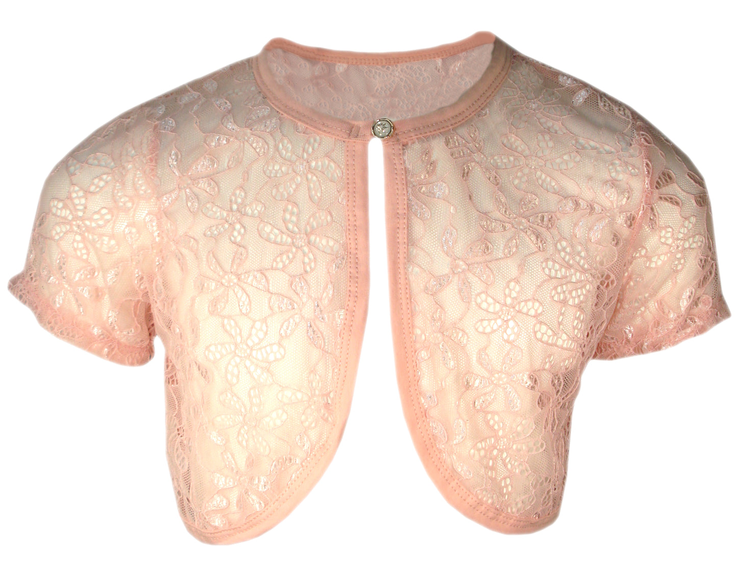 Girls Lace Bolero Shrug Short Sleeve Cardigan