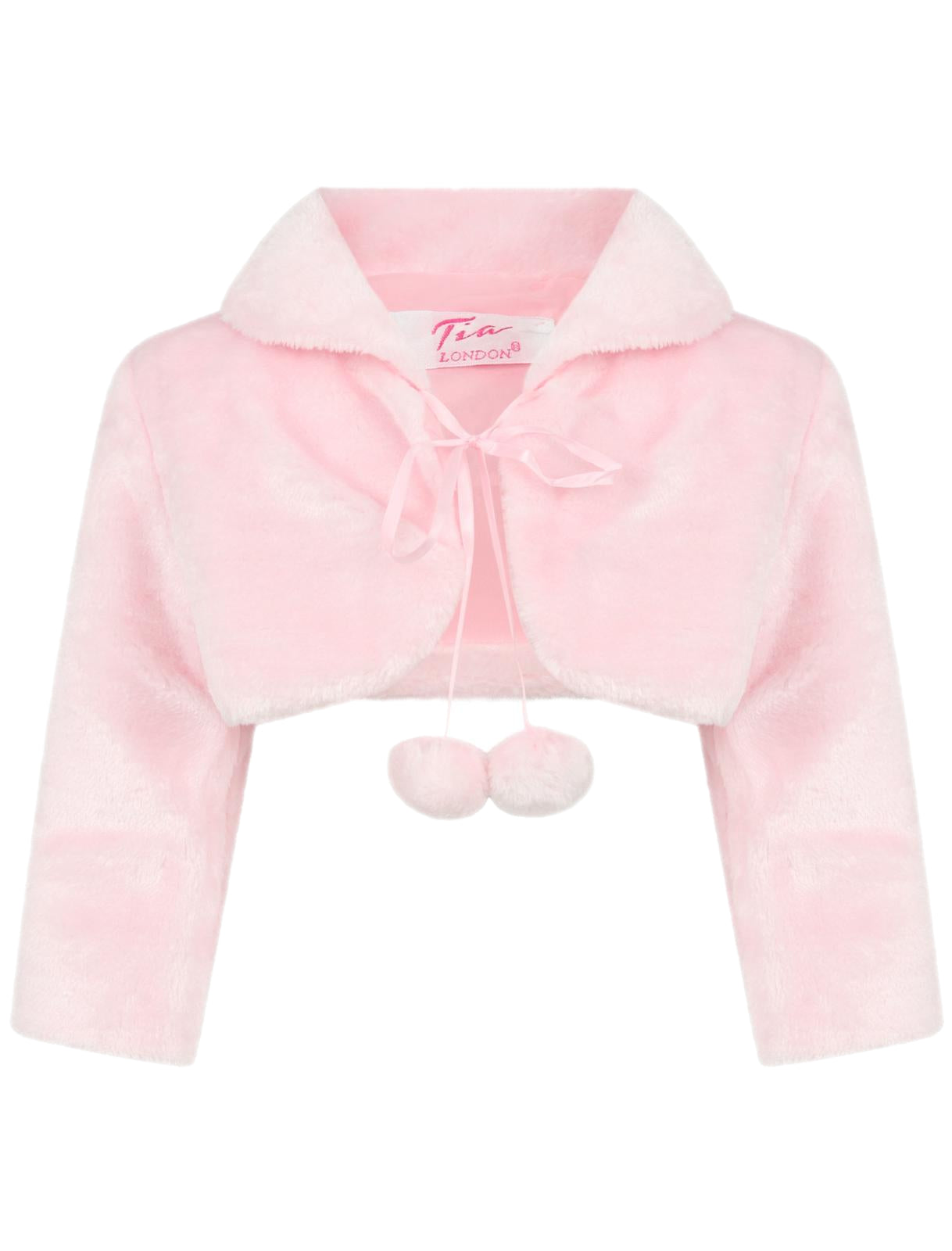 Girls Fur Pom Pom Bolero