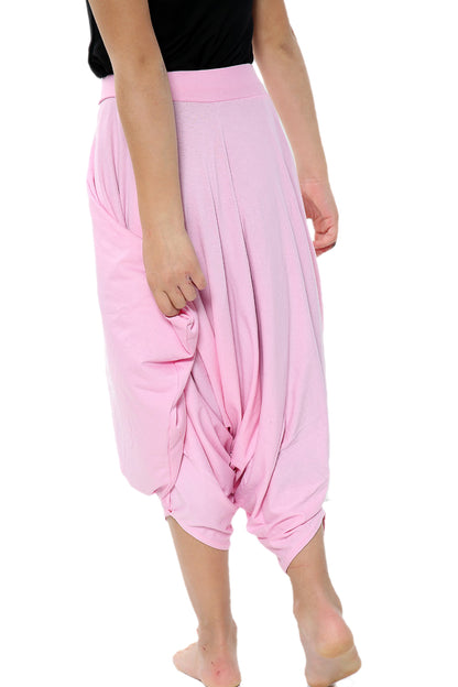 Girls Draping Romper Skirt - Pink