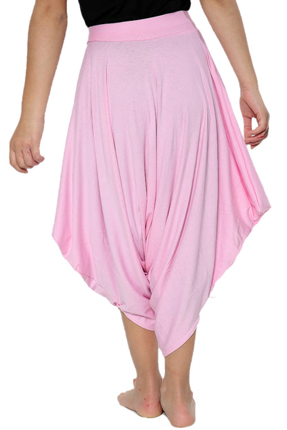 Girls Draping Romper Skirt - Pink